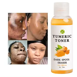 Private Label Organic Vitamin C Dark Spot Eraser Turmeric Toner Strong Lightening Acne Remover Skincare Tumeric Face Toner