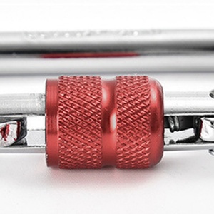 Verrou principal de type D chromé, rapide, pour l'escalade et l'alpinisme en extérieur, en aluminium aéronautique, protection contre les chutes - Product Image 5