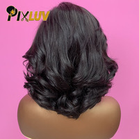 Peluca Bob de Encaje Frontal HD PIXLUV al por Mayor con Cabello Humano Virgen Rizado, Densidad Personalizable y Opción de Encaje HD para Mujeres Negras