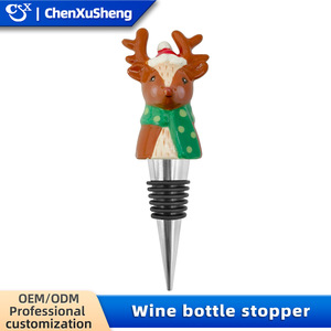 Ceramic Deer Wine Stopper Aluminum Alloy Bottle Stopper Christmas Decorative Vacuum Preservation Wine Bottle - Product Image 4