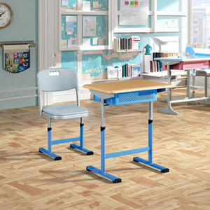 High Quality SONGYE Modern Metal Single Person <b>Adjustable</b> Lifting Desk and Chair Set PT-308DA School Chair Classroom <b>Table</b> Desks - Product Image 5