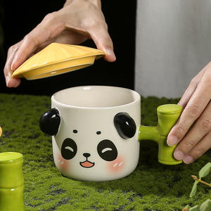 Vente en gros de tasses à café et à thé personnalisées écologiques de style nordique pour le Nouvel An 2024, tasses et soucoupes en céramique amusantes et personnalisées - Product Image 4