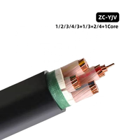 Câble d'alimentation industriel 0,6/1 kV ZC-YJV-3x95+2x50mm isolé XLPE pour construction ferroviaire et centrale électrique, cuivre sans oxygène 30A