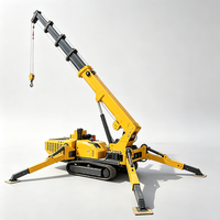 Grue araignée compacte hydraulique de 5 tonnes et 17 m pour la manutention du verre, à moteur diesel électrique