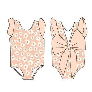 <span class=keywords><strong>Costume</strong></span> <span class=keywords><strong>da</strong></span> bagno intero personalizzato con lacci per bambine, collezione Estate 2026 - Abbigliamento boutique per bambini per spiaggia e piscina - Product Image 5