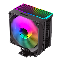 Refroidisseur de processeur ARGB à eau avec roulement à billes en cuivre GAMEMAX Sigma 550 Infinity BK 12V, boîtier d'ordinateur LED, ventilateur 120 mm 30dBA, 40 000 heures de fonctionnement