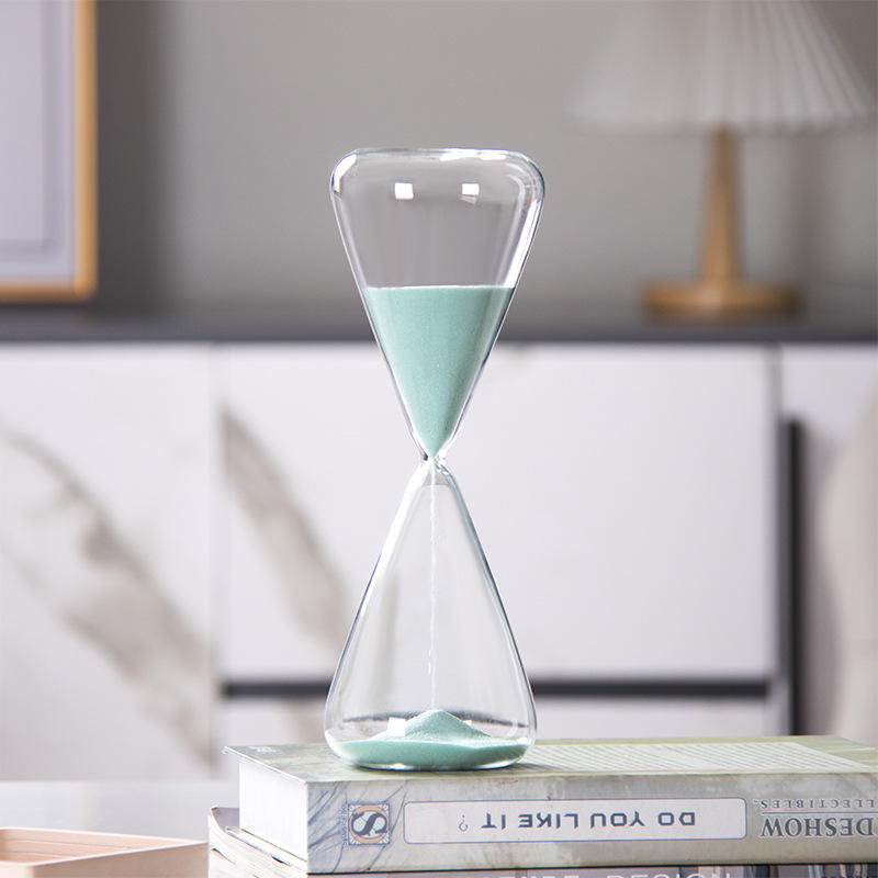 Modern Nordic High Borosilicate Glass Hourglass Ornaments Timer 30 Minutes Home Decoration Hourglass Creative Office Gift