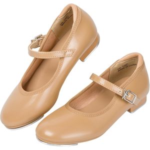 Zapatos de claqué Dynadans unisex para niños, estilo Mary Jane, de cuero genuino con placas metálicas, forro de algodón, hechos en EE. UU., para danza. - Product Image 6