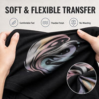 Rouleau de film DTF à paillettes fines, impression directe sur film pour T-shirts personnalisés et transferts de mode