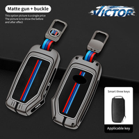 Étui de protection pour clé de voiture en alliage de zinc de haute qualité, 3 boutons, coque de clé de voiture en silicone et métal, accessoires pour clés de voiture