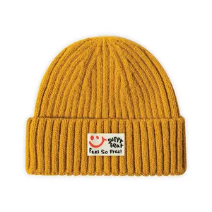 Mode Harige Gebreide Mohair Acryl Unisex Hoge Kwaliteit Winter Effen Geverfd Custom Warm Gebreide Verwarmde Beanie