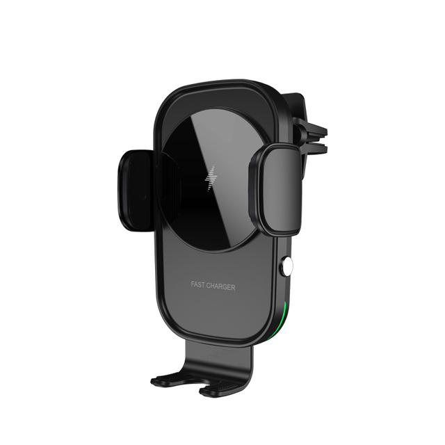 15W Automatic Clamping Car Phone Holder Car Wireless Charger for Samsung Iphone