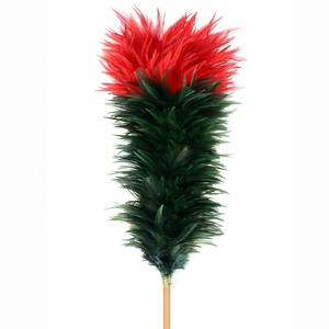 Rouge Vert en gros Pas Cher Écologique Réutilisable De Poche Coq Poulet Plumeau pour Fournitures De Nettoyage Maison Voiture Bureau - Product Image 1