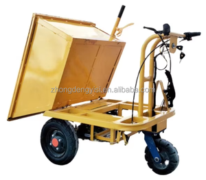 Site Hand Overturning Construction Engineering Handcart 3 Wheel Cargo <b>Bike</b> Adult Electric Hand Trolley Tricycles - Product Image 1
