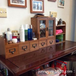 Wooden <b>Desktop</b> Organizer 3 Tier Cosmetic Storage Rack For Makeup Perfume Display <b>Shelf</b> - Product Image 3