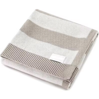 Couverture bébé en coton 100% OEKO-TEX, tricotée à rayures, confortable et douce, pour emmailloter, couverture de poussette, couverture réversible pour bébé