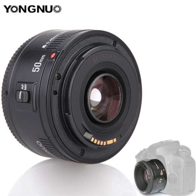 YONGNUO 50mm Lens YN50mm F1.8 Camera Lens EF 50mm for Canon Aperture Lenses for EOS DSLR 700D 750D 800D 5D Mark II IV 10D 1300D