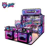 Machine de jeu d'arcade de tir au pistolet colorée pour 2 joueurs, avec cibles réalistes, pour salle de jeux intérieure
