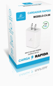 ELE-GATE <b>USB</b> Wall Charger <b>5V</b> <b>1A</b> White Color for Mobile Devices - Product Image 3