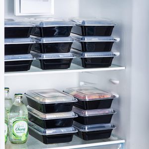 Recipientes de Plástico Transparente de 1000 ml, Aptos para Microondas y Congelador, para Almacenamiento de Alimentos, Desechables, para Llevar, para Restaurantes - Product Image 3