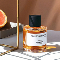 Flacons de Parfum Cylindriques en Verre Vides à Sertir 30ml/50ml/100ml de Luxe Personnalisés avec Couvercle Doré/Argenté et Diffuseur en Bois Poli, Marquage Sérigraphique