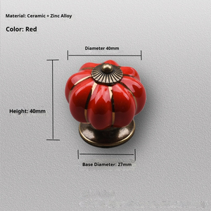 Modern Minimalist Light Luxury Ceramic Handle <strong>Knobs</strong> with Pumpkin and Cartoon Art for Kitchen Cabinets and Drawers <strong>Knobs</strong> - Product Image 6