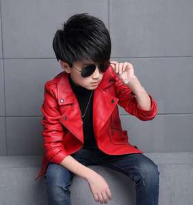 Veste en cuir pour enfants Cy12478a, vente chaude, pour filles et garçons de 2 à 15 ans - Product Image 2