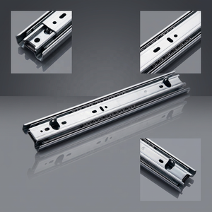 Meilong Correderas para cajones de cocina plateadas con montaje, deslizadores para cajones de armario, deslizadores para cajas de herramientas, deslizadores para armarios con gancho - Product Image 2