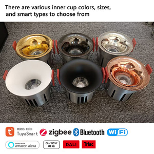 Thông minh thay đổi độ sáng chống chói vàng lõm <span class=keywords><strong>COB</strong></span> Spotlight 0-10V Wifi zigbbe <span class=keywords><strong>RGB</strong></span> CCT tuya downlights dẫn ánh sáng Trần - Product Image 2