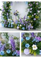 Arrangement floral artificiel violet pour mariage, centre de table, allée d'entrée, toile de fond d'église, décoration de magasin