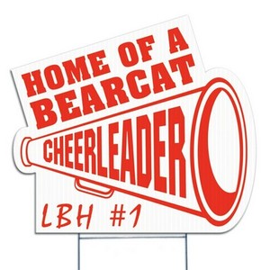 Hot-selling Outdoor Waterproof Megaphone Corrugated Vinyl Die Cut Yard Sign (24"x24") - Full Color - Product Image 1