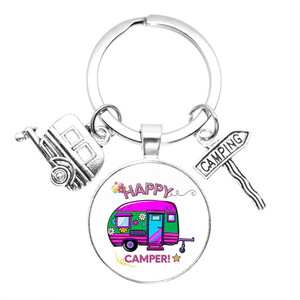 Llaveros <span class=keywords><strong>de</strong></span> Aleación <span class=keywords><strong>de</strong></span> Zinc Esmaltados con Diseño <span class=keywords><strong>de</strong></span> Caravana, Regalos para Parejas Amantes <span class=keywords><strong>de</strong></span> <span class=keywords><strong>la</strong></span> Camping, Ligeros para Viajes - Product Image 5