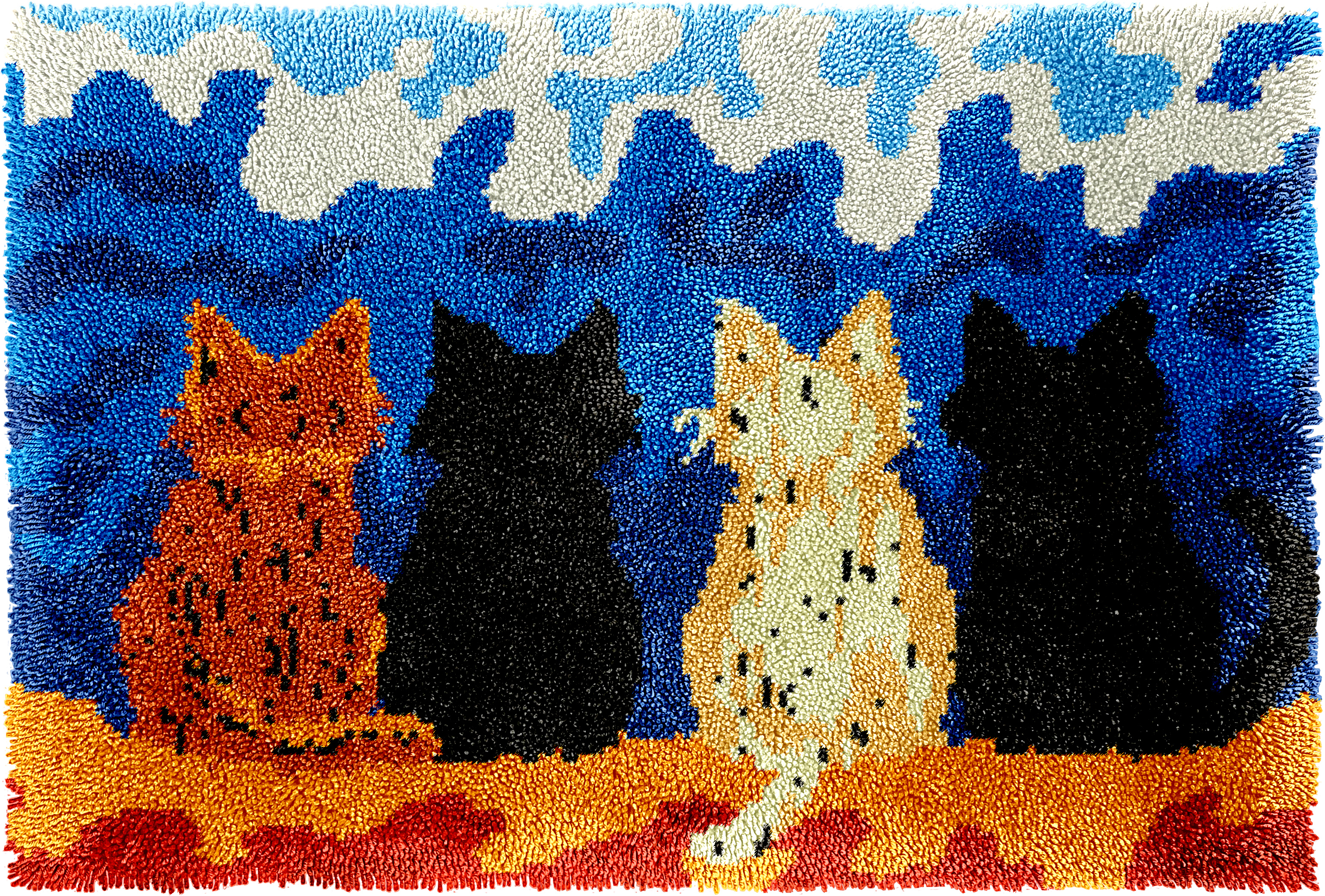 Kit de tapis à crochet - Chats
