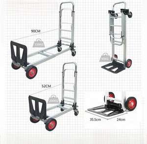 Carro de mano de aluminio convertible con ruedas giratorias de cuatro ruedas Categoría de producto para carros de mano - Product Image 5