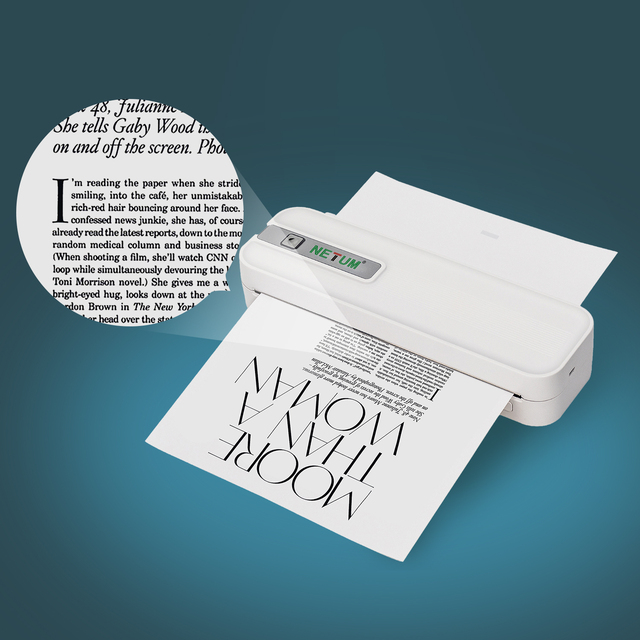 Fast A4 Wireless Thermal Document Printer with APP Free Thermal Paper in Stock