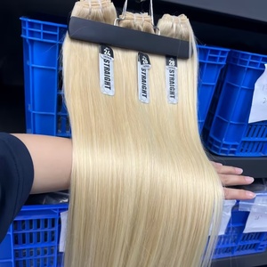 Estensioni di Capelli Umani Ricci Profondi Biondi 613 di Grado 12A, Vendita all'Ingrosso <span class=keywords><strong>per</strong></span> Halloween, 100g <span class=keywords><strong>per</strong></span> Confezione, Super Double Drawn - Product Image 3