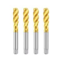 Jeu de tarauds métriques à cannelure droite de haute précision, revêtement TiCN, gamme de filetages M3-M12, compatibles CNC, tarauds HSS personnalisés longs