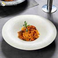 Nouvelle assiette à pâtes en céramique ronde givrée motif Caldera nordique plat à Dessert Restaurant assiette de forme étrange hôtel Rock Texture Plato