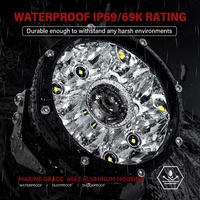 Luz LED Láser de 5 Pulgadas para Conducción Todoterreno con DRL para Jeep Wrangler JL JK F-150 Ranger Hilux Patrol 4x4