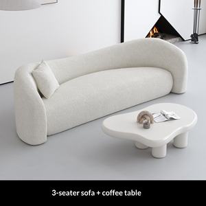 Divano Moderno e Semplice a Una Piazza con Struttura in Legno e Rivestimento in Velluto Effetto Pelle di Agnello <span class=keywords><strong>per</strong></span> Soggiorno, Piccoli Appartamenti, Negozi di Abbigliamento e Saloni di Bellezza - Product Image 2