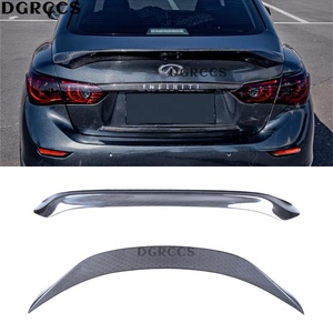 Original for Q50 Q50S ASPEC Style Honeycomb Carbon Fiber Non Perforated <b>Rear</b> <b>Spoiler</b> Trunk Wing 2013-2023 Carbon Fiber - Product Image 1