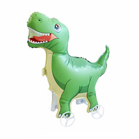 Ballons en aluminium en forme d'animaux marcheurs avec roues, motif extraterrestre de dessin animé, jouet pour enfants, vente en gros