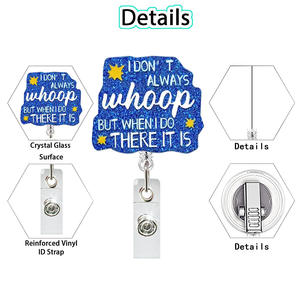 कार्टून मजेदार 'मानव दुनिया एक आदमी है' रिट्रेटेबल बैज रील एक्रिलिक आईडी नाम बैज धारक है जिसमें नर्स डॉक्टर के छात्र के लिए क्लिप के साथ क्लिप - Product Image 6