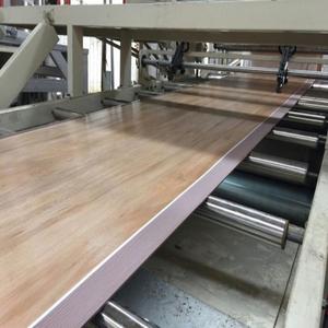 Sang trọng 5 mét SPC Vinyl không thấm nước bấm vào sàn tấm Walnut gỗ Veneer Pe/PS/PET/ABS nhựa PP chế biến tấm sản xuất - Product Image 2