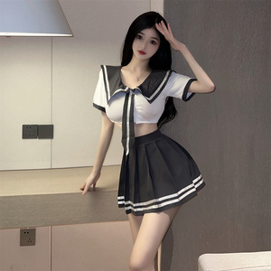 Lingerie Sexy Costume da Studentessa Marinaio Due Pezzi Uniforme JK Sexy Cosplay Uniformi Femminili da Studentessa - Product Image 3