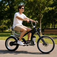 Vélo Électrique Sportif au Design Attrayant, Pneus Larges de 20 Pouces, Suspension Avant, Moteur Arrière, Vitesse Maximale 35-45 km/h