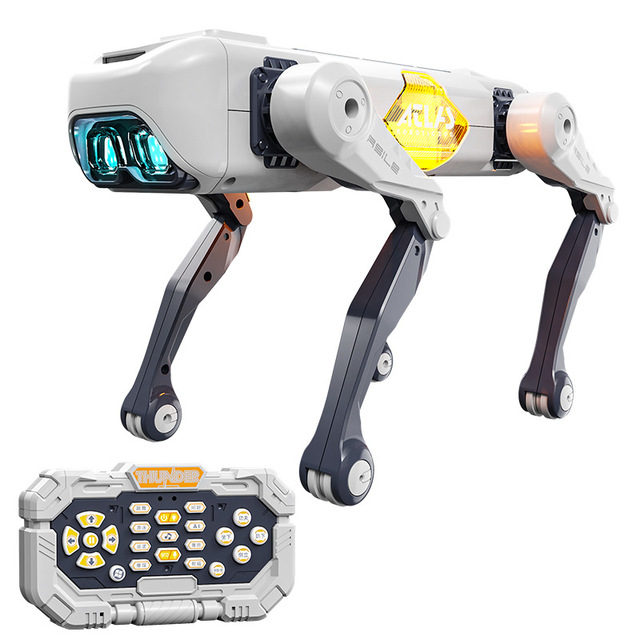 New AI Intelligent Robot Dog Voice Control Remote Controller 12-Channel Programming Bionic Quadruped Mechanical Dog Toy Plastic