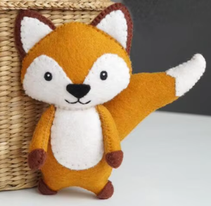 ตุ๊กตาสัตว์ป่าทำจากผ้าสักหลาด กระรอก แรคคูน สุนัขจิ้งจอก กระรอกเหม็น หมี กวาง เม่น กระต่าย บีเวอร์ ของเล่นเย็บติดกัน - Product Image 4