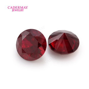 Cadermay 11 Shapes Dark Red Lab Grown <strong>Ruby</strong> Loose Synthetic <strong>Ruby</strong> Gemstones with Cracks and Inclusions for Jewelry Making - Product Image 4