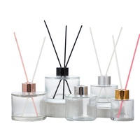 50ML 100ML 150ML Bouteille en verre d'aromathérapie à diffusion ronde transparente en gros